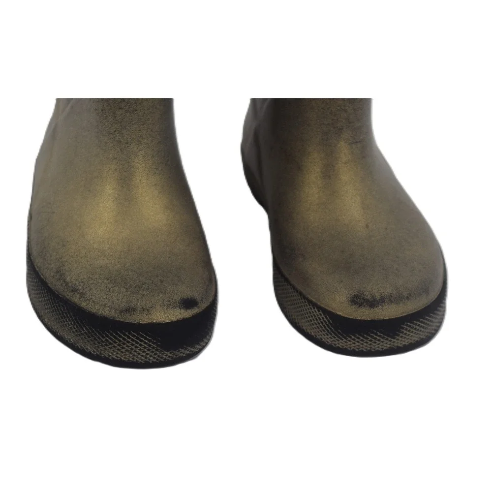 Kids Hunter Glitter Gold Rubber Rain Boots Size US 8 EU‎ 24